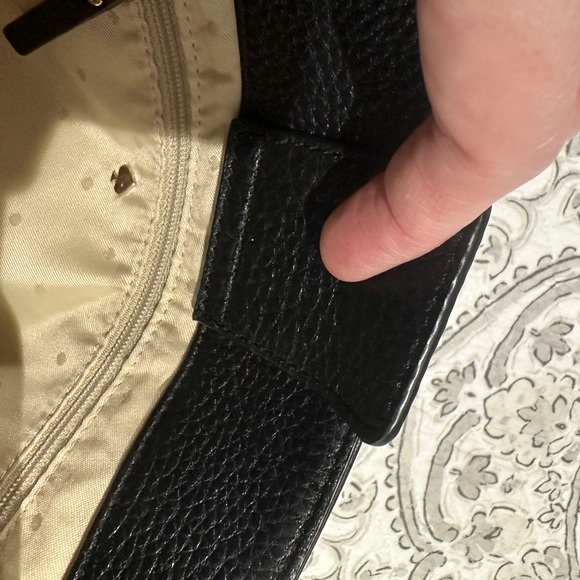 Kate Spade - Black Leather Shoulder / Crossbody Bag - has a little sparkle - Picture 6 of 11